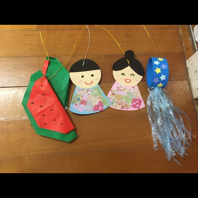 【みんなの投稿】3歳児 七夕飾り 【みんなの投稿】3歳児 七夕飾り