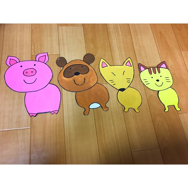 【みんなの投稿】☆こぶたたぬききつねねこ(パネルシアター) 【みんなの投稿】☆こぶたたぬききつねねこ(パネルシアター)