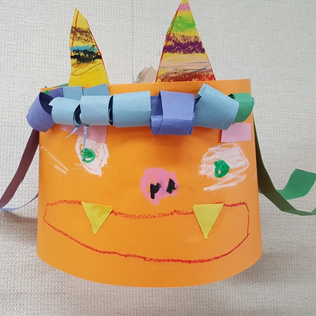 【みんなの投稿】3歳児 節分製作 かんむり 【みんなの投稿】3歳児 節分製作 かんむり