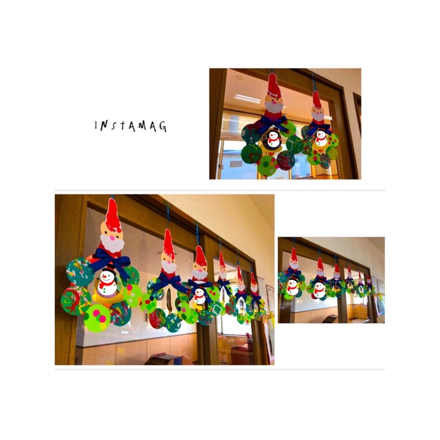 【みんなの投稿】1歳児☆クリスマスリース 【みんなの投稿】1歳児☆クリスマスリース