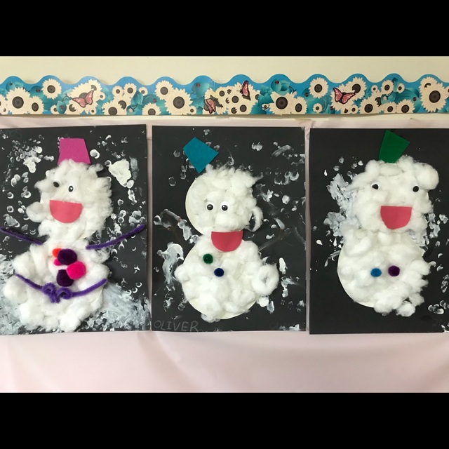 【みんなの投稿】【雪だるま】1歳児、4歳児 【みんなの投稿】【雪だるま】1歳児、4歳児