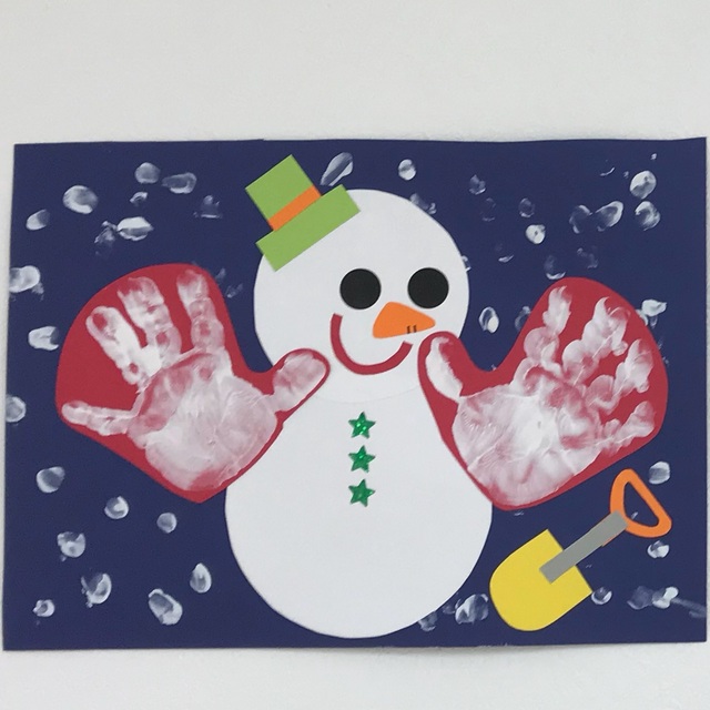【みんなの投稿】雪だるまの手袋 【みんなの投稿】雪だるまの手袋