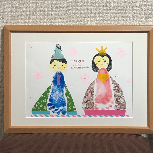 【みんなの投稿】【ひなまつり製作】足型アート 【みんなの投稿】【ひなまつり製作】足型アート