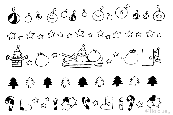 12月のイラスト(おたよりカット・ライン挿し絵) 12月のイラスト(おたよりカット・ライン挿し絵)