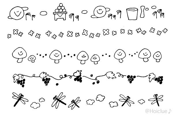 9月のイラスト(おたよりカット・ライン挿し絵) 9月のイラスト(おたよりカット・ライン挿し絵)