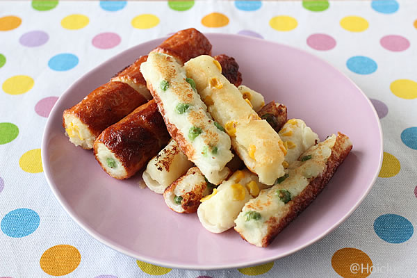 マッシュポテト入りちくわのプレート焼き〜絵本/ゴリララくんのコックさん〜 マッシュポテト入りちくわのプレート焼き〜絵本/ゴリララくんのコックさん〜