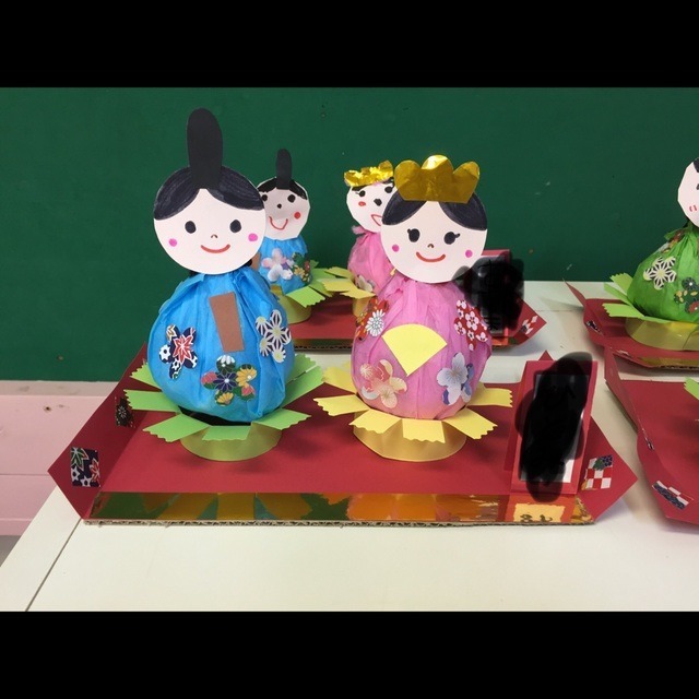 【みんなの投稿】5歳児  ひな祭り製作 【みんなの投稿】5歳児  ひな祭り製作