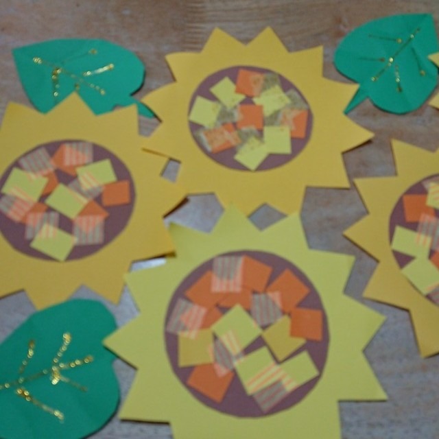 【みんなの投稿】ひまわり🌻の製作です 【みんなの投稿】ひまわり🌻の製作です