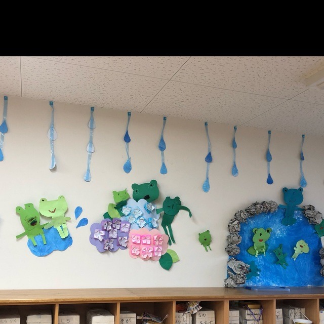 【みんなの投稿】6月 壁面 かえる 【みんなの投稿】6月 壁面 かえる