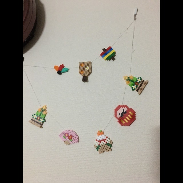 【みんなの投稿】アイロンビーズのガーランド 【みんなの投稿】アイロンビーズのガーランド