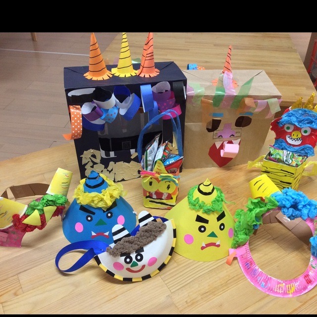 【みんなの投稿】鬼のお面 豆入れ 【みんなの投稿】鬼のお面 豆入れ