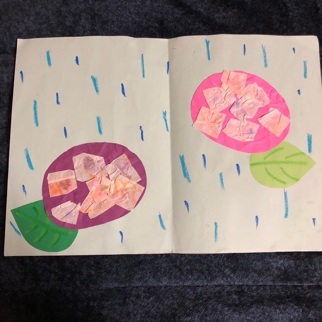 【みんなの投稿】紫陽花 梅雨 製作 にじみえ 【みんなの投稿】紫陽花 梅雨 製作 にじみえ