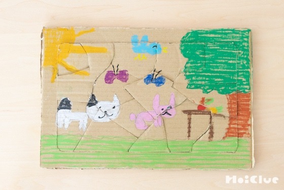 【工作コラム】子どもの絵でつくる、楽しいパズル〜素材/段ボール〜 【工作コラム】子どもの絵でつくる、楽しいパズル〜素材/段ボール〜