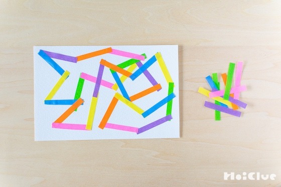 【工作コラム】折り紙の短冊を貼ってつくる「つなげる」〜素材/折り紙〜 【工作コラム】折り紙の短冊を貼ってつくる「つなげる」〜素材/折り紙〜