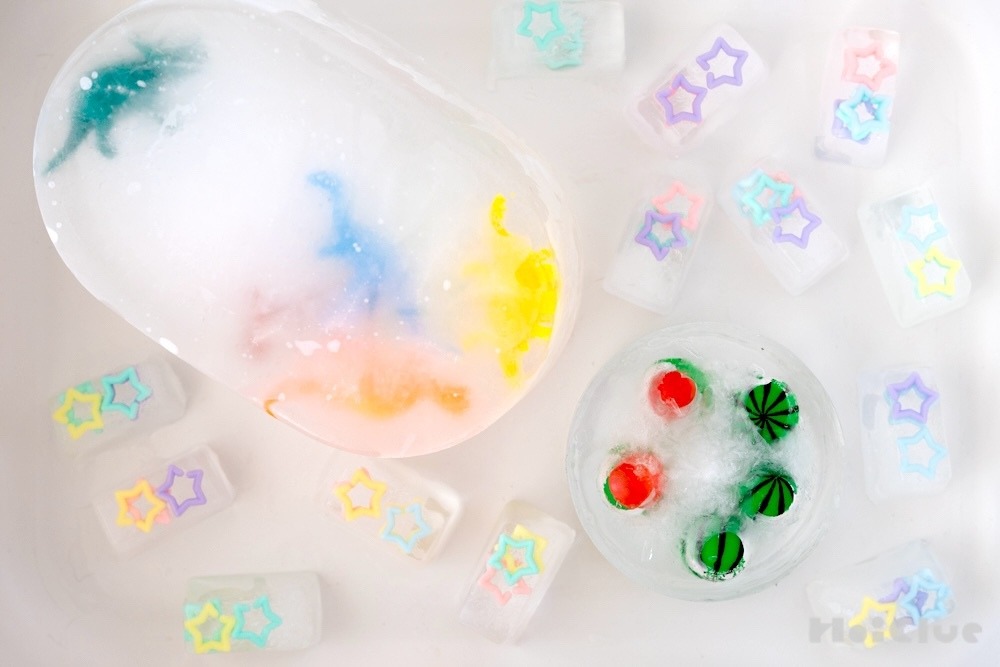 氷を溶かして発見!わくわく発掘あそび〜素材/氷とおもちゃ〜 氷を溶かして発見!わくわく発掘あそび〜素材/氷とおもちゃ〜