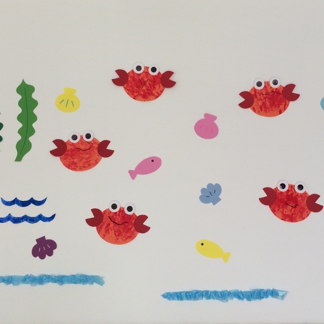 【みんなの投稿】7月壁面 フィンガーペインティング