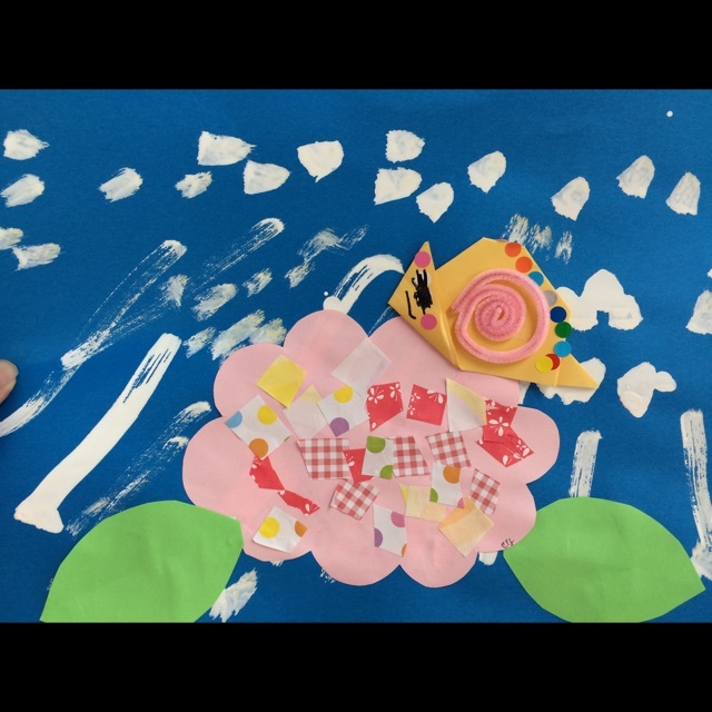 【みんなの投稿】製作 6月 カタツムリとアジサイ