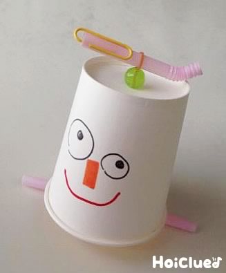 おどる紙コップ人形〜頭のプロペラ回して軽快にダンス！動く製作おもちゃ〜