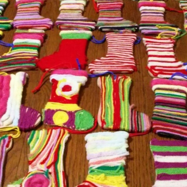 【みんなの投稿】毛糸でくつ下