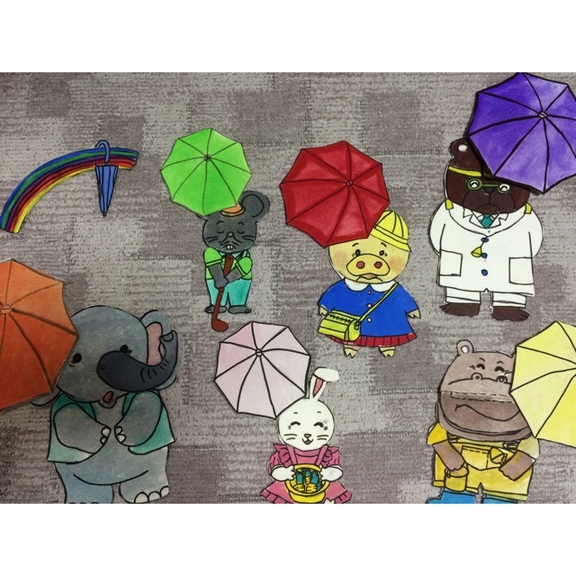 【みんなの投稿】パネルシアター 「雨が降ったら」