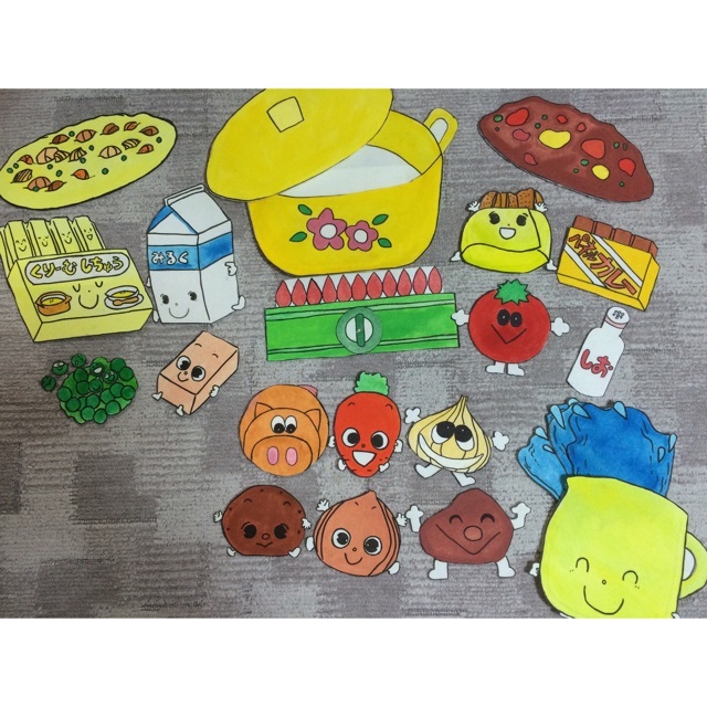 【みんなの投稿】パネルシアター 「カレーライス」 「クリームシチュー」