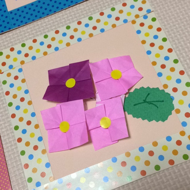 【みんなの投稿】折り紙(紫陽花)