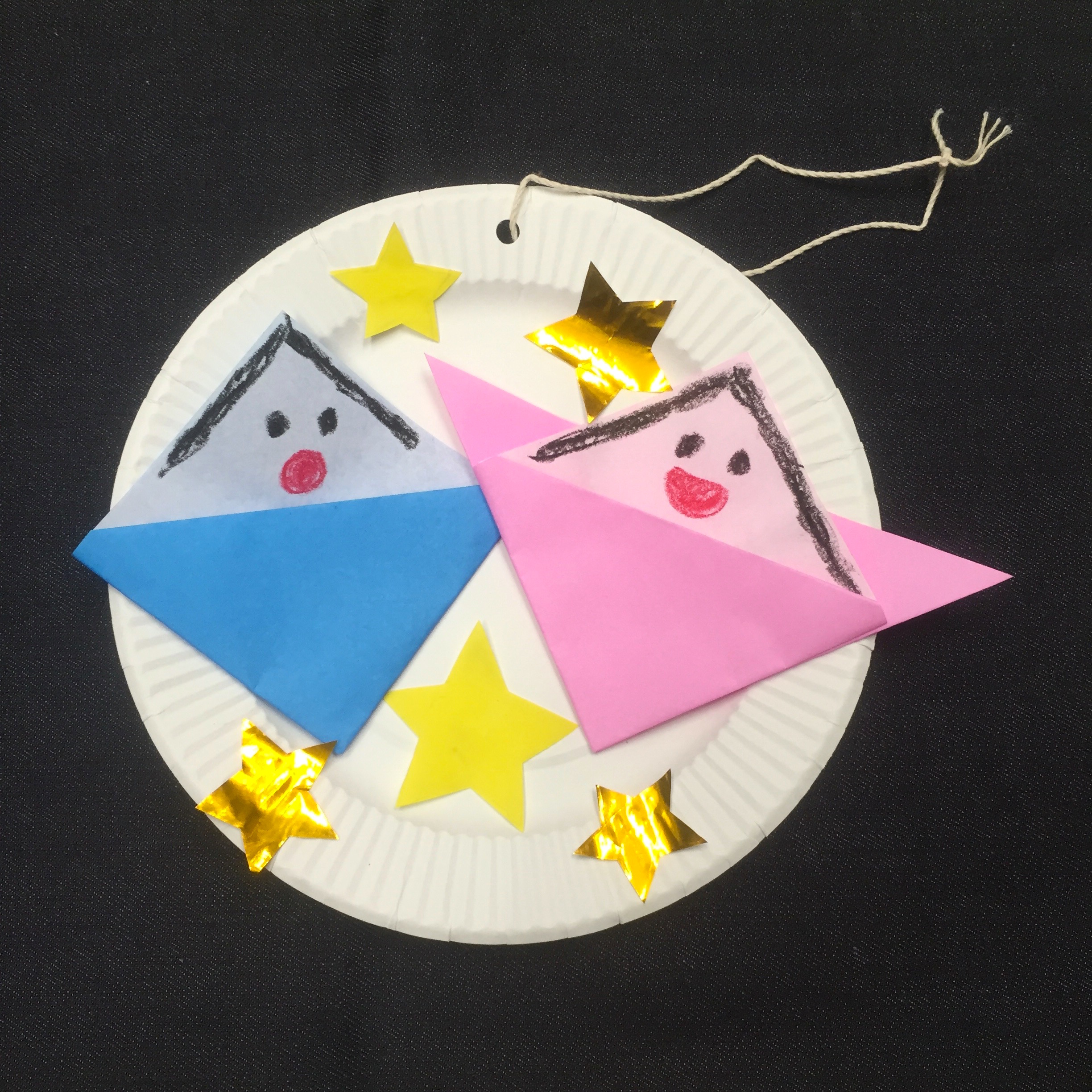 織姫と彦星のオーナメント〜折り紙を使った季節の製作遊び〜