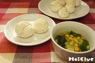 発酵いらずの手作りパン＆夏野菜たっぷりスープ〜お泊り保育や夏のクッキングにもってこいのごはん〜