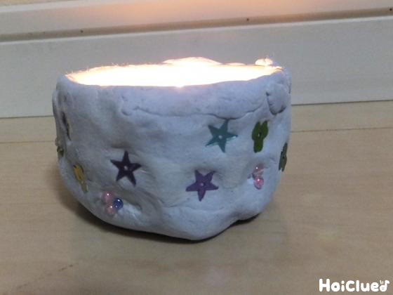 キラキラキャンドルホルダー〜紙粘土で楽しむ製作遊び〜