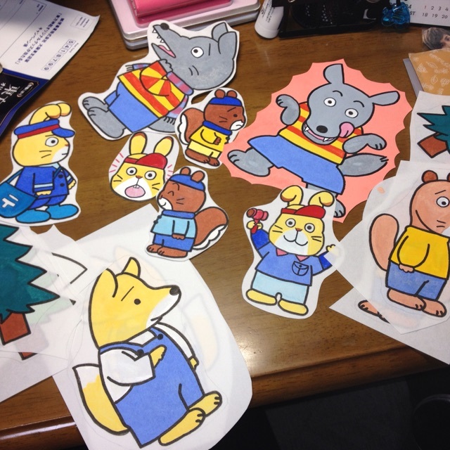 【みんなの投稿】パネルシアター「ゆうびんうさぎとおおかみがぶり」