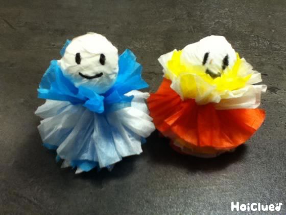 フワフワおりひめひこぼし〜花紙で作る変わりダネてるてるぼうず〜