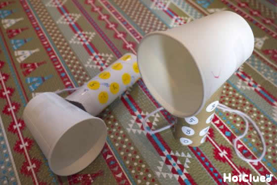 持ち手つき糸電話〜廃材を使ったアイデア手作りおもちゃ〜