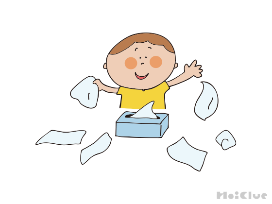 ポイポイティッシュ〜「つまむ」「引っ張り出す」をたっぷり楽しめる遊び〜