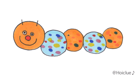 手作りあおむし〜フィンガーペインティングVer〜