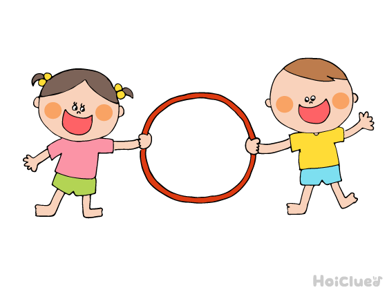 フラフープ渡しゲーム〜簡単に楽しめちゃうゲームあそび〜
