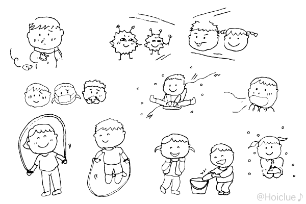 冬のイラスト（おたよりカット・挿し絵）