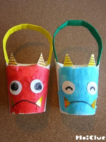 紙コップで作る鬼の升〜節分にちなんだ製作遊び〜