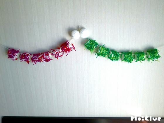 毛糸のカラフルガーランド〜作る過程がおもしろい！手作り飾り〜