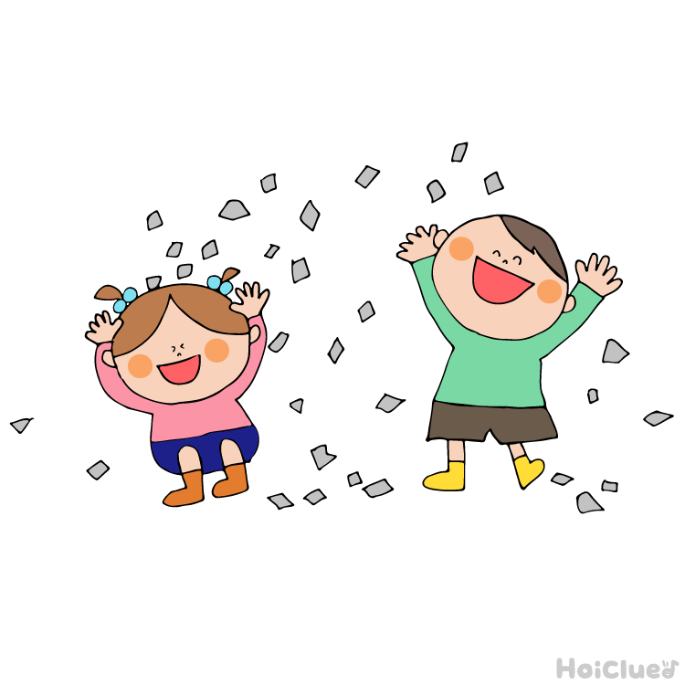 新聞びりびり～おもいっきり楽しめる室内遊び～