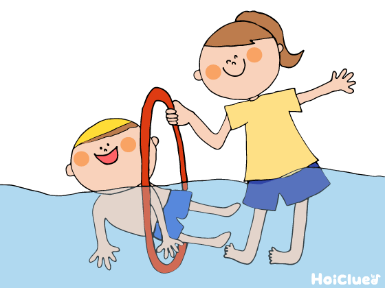 水中トンネル～フラフープ1本で楽しめる水遊びアイデア～