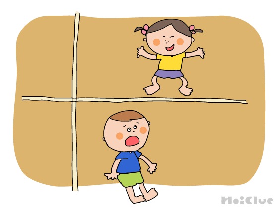 田んぼの田～おにに捕まらずに4つの部屋を通り抜けて楽しむ鬼ごっこ～