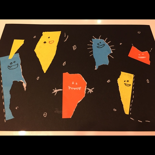 【みんなの投稿】びりびりおばけ<平面>