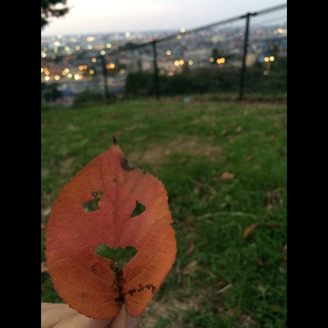 【みんなの投稿】落ち葉でオバケ。