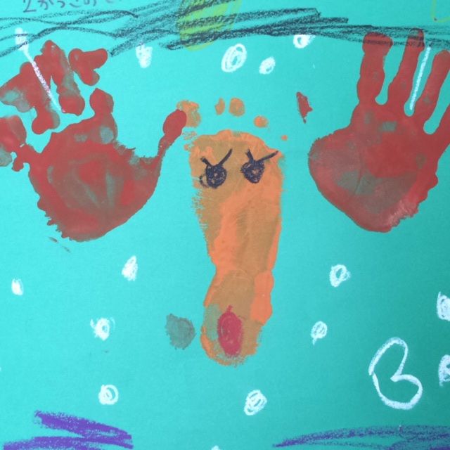 【みんなの投稿】手形と足型のトナカイ