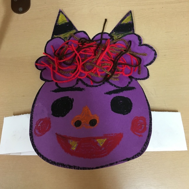 【みんなの投稿】鬼のお面 年少