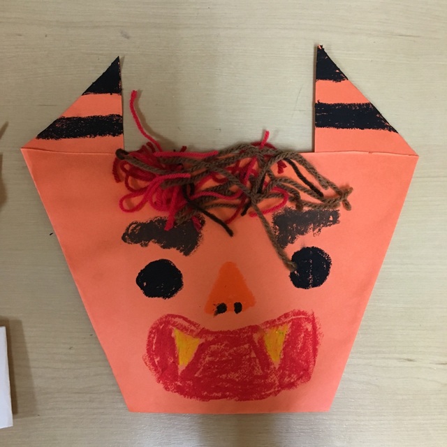 【みんなの投稿】鬼のお面(怖い顔)年少