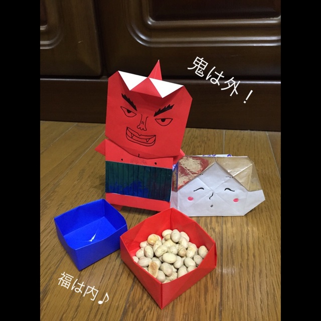 【みんなの投稿】折り紙で節分小物
