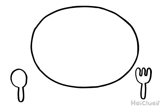 【ぬりえ】お皿〜アレンジいろいろバージョン〜