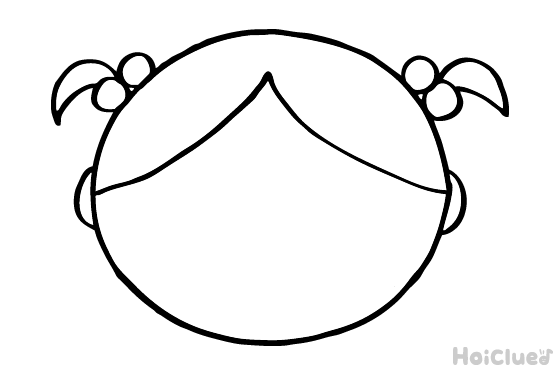 【ぬりえ】顔〜おんなのこバージョン〜