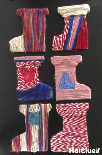 毛糸ぐるぐるくつ下〜クリスマス時期にも楽しめそうな製作遊び〜